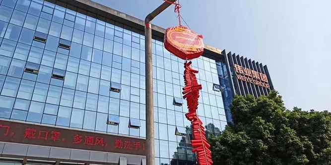 广东伟业集团鞭炮齐鸣，元气满满