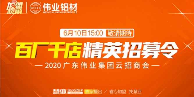 诚招合伙人｜百厂千店·伟业集团招幕令